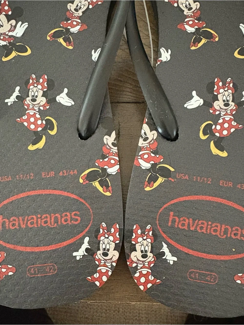 Havaianas Minnie Mouse Accents Flip Flops size women’s 11/12